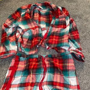 Plaid Two Piece Pajama Set